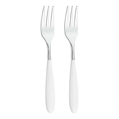 Imagen de Rockingham Forge 2PAF650W Tenedor de Postre, Acero 18/10, Color Blanco