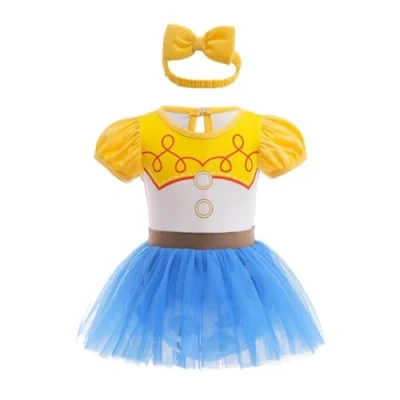Imagen de Lito Angels Disfraz Vestido de Princesa Jessie para Bebé Niñas Body Mono Mamelucos con Diadema Talla 18 24 meses (Número etiqueta 95)