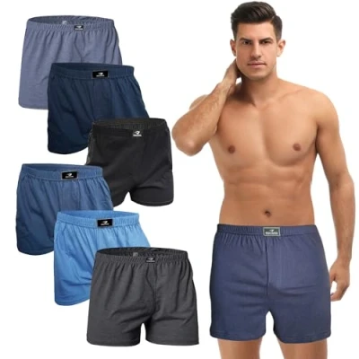 Imagen de SGS Pack de 6 o 10 Calzoncillos Hombre Boxer Algodón Tela Cómodos Hombres