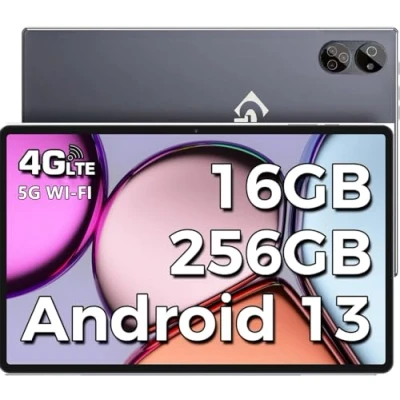 Imagen de TYD Tablet Android de 10,1 pulgadas 16 GB + 256 GB, Octa Core, 1TB TF Extend,2,5 GHz, tarjeta SIM dual, cámara 8 MP+13 MP, 4G LTE, WiFi, Type C, 109pro