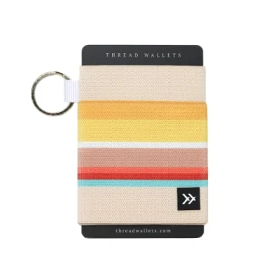 Imagen de Thread Wallets Cartera Fina Minimalista Bolsillo Frontal para Tarjetas de crédito (tamaño único, Semana).