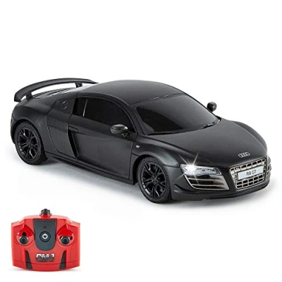 Imagen de R8 GT, Coche de Control Remoto Oficial con Luces Trabajo, por Radio RC Escala 1:24, 2.4 GHz (Negro)
