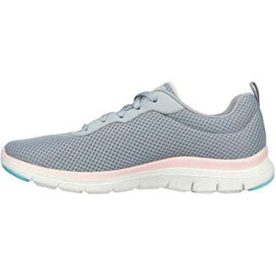 Imagen de Skechers Flex Appeal 4.0 Brilliant View, Zapatillas Mujer, Gray Mesh Light Pink Trim, 36.5 EU