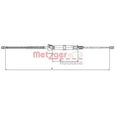 Imagen de METZGER 10.9032 Cable de Freno Mano Atrás izquierda, derecha, izquierda 1580/918 COFLE SEAT: Ibiza 3, SKODA: Fabia I Hatchback