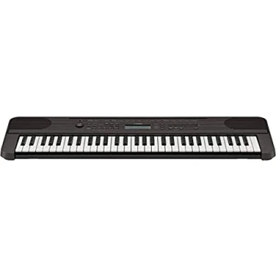 Imagen de Yamaha PSR E360 Teclado digital portátil con 61 teclas sensibles a la pulsación para una mayor expresividad, color nogal oscuro