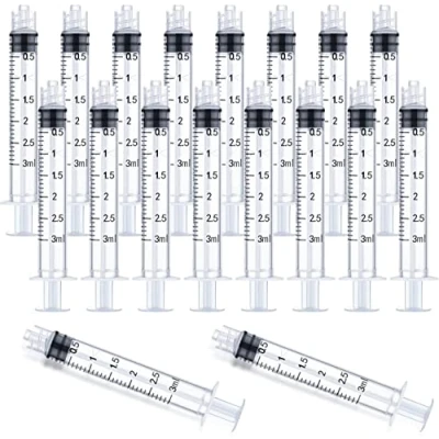 Imagen de Siringa Luer Lock da 3 ml, Sigillata Singolarmente per Laboratori Scientifici, Resina Epossidica, Artigianato, Alimentazione animali domestici (3 ml)