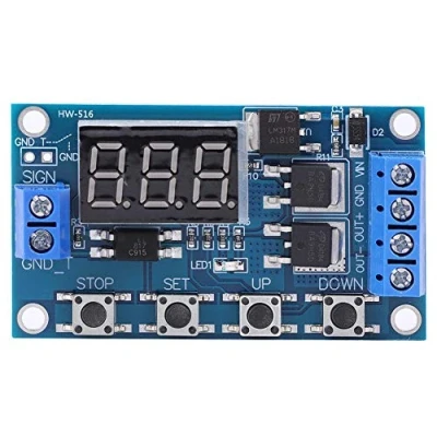 Imagen de Interruptor de retardo con temporizador 12 V y 24 V, módulo relé temporización, ciclo disparo, control tubo dual MOS