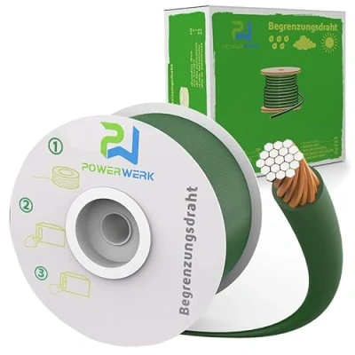 Imagen de PowerWERK® Cable de limitación 250 m para Robot cortacésped, Accesorios Cables búsqueda, Compatible