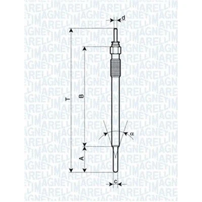 Imagen de MAGNETI MARELLI 062900091304 Bujía de precalentamiento 11V 10A M10X1,25 TOYOTA: Corolla Verso, Avensis II Berlina, Auris Hatchback, LEXUS: IS 2
