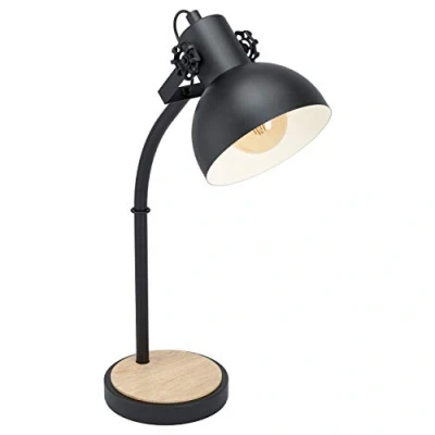 Imagen de Lampara de sobremesa lubenham negro y marrón 35,5cm marca eglo