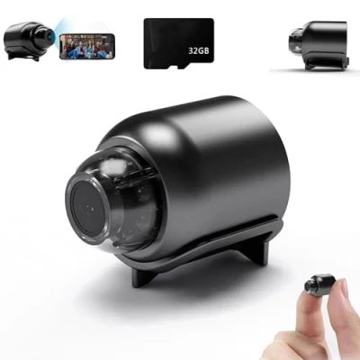 Imagen de YOHFRFGX Cheerchest Camera, Mini 5g Wireless WiFi Camera 1080p HD, Night Vision CAM for Home Office Car (Camera+32G Card)