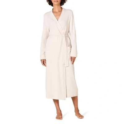 Imagen de Amazon Essentials Bata Larga Ligera con Diseño Gofrado (Disponible en Tallas Grandes) Mujer, Beige, L