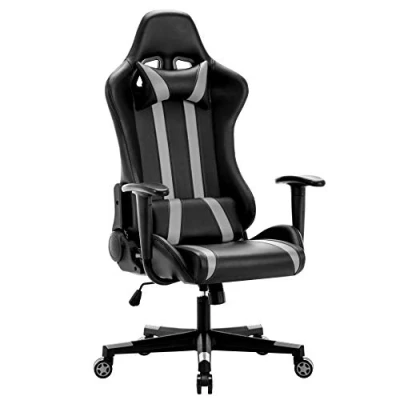 Imagen de IntimaTe WM Heart Silla Gaming, Gamer Ergonómica,Silla Escritorio Giratoria,Silla de Oficina con Reposacabeza Apoyo y Cojín Lumbar, para Los Jugadores PC Gamer, Gris