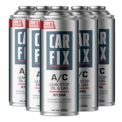 Imagen de gas refrigerante r134a para coche, kit recarga r134a, carga aire acondicionado coche 5 latas de 3en1 235 g