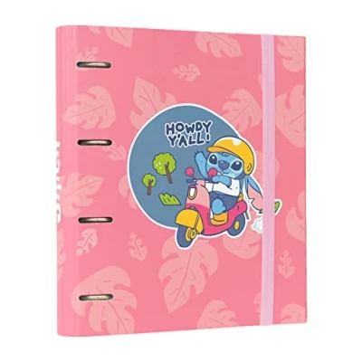 Imagen de Grupo Erik Archivador 4 anillas Disney Stitch Carpeta A4 tapa dura Material escolar y papeleria Vuelta al Cole