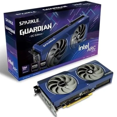 Imagen de Sparkle Tarjeta gráfica Intel Arc B570 Guardian OC, 10 GB GDDR6, refrigeración desgarrada 2.0, ventilador axial, luz de respiración, placa trasera metal, SB570G 10GOC