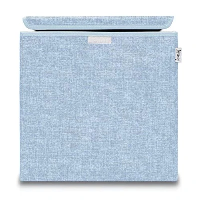 Imagen de LIFENEY Caja de almacenamiento con tapa en color azul I juguetes plegable adecuada para estantes dados organizadora la habitación los niños Cesta