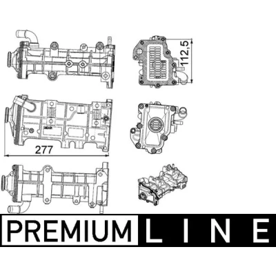 Imagen de MAHLE ORIGINAL CE 23 000P Enfriador EGR sin junta válvula IVECO: DAILY 4 Kasten/Kombi,