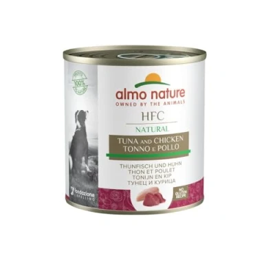 Imagen de almo nature Comida Húmeda para Perros Natural de Pollo y Atún ( 290 g). Alimento Monoproteíco Enlatado HFC Cuisine. Snack