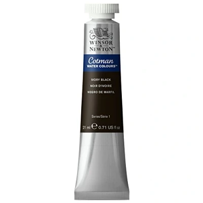 Imagen de Winsor &amp; Newton Cotman Tubo acuarela, 21 ml, color negro marfil