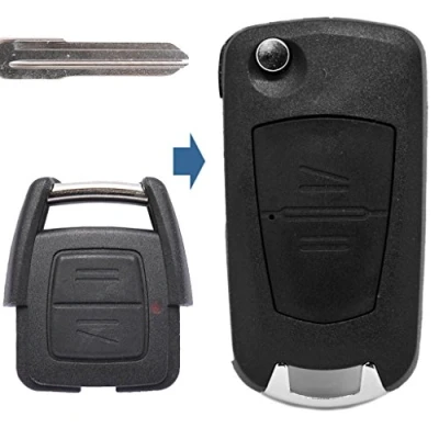 Imagen de Llave plegable UMBAU mando a distancia 2 botones HU46 en bruto compatible con Opel