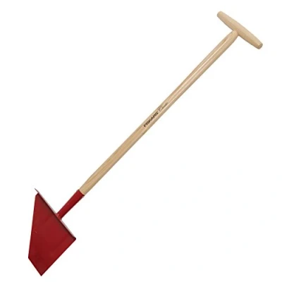 Imagen de Fiskars Classic Perfilador de jardín, Longitud: 104 cm, Ancho: 23.5 Cabezal acero al boro/Mango madera fresno, Rojo/Madera natural, 1003707