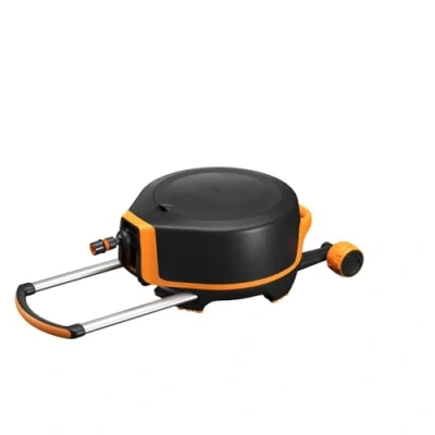 Imagen de Fiskars Bobinadora con ruedas Waterwheel XL, Set de riego todo incluido, Alcance 27 m, Retracción automática, Manguera jardín (Ø 13 mm) y Conector grifo universales, X Series, 1067548