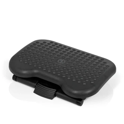 Imagen de hjh OFFICE 721010 Reposapiés ergonómico PIEDINO DOT Antracita, Soporte para pies con Altura Ajustable, Apoyapiés Efecto Masaje