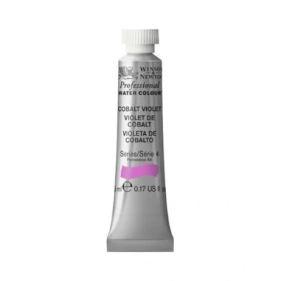 Imagen de Winsor &amp; Newton Acuarela Profesional Pintura de Acuarela, Alta Luminosidad, Resistente a la Luz, Calidad Archivo, Tubo 5ML, Color Violeta Cobalto
