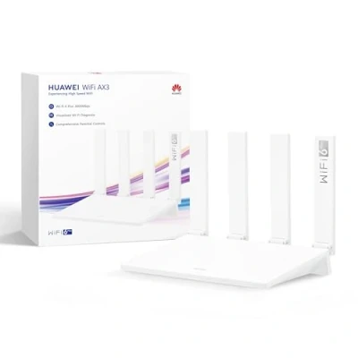 Imagen de HUAWEI AX3 New Enrutador, Wi Fi 6 Plus de Banda Dual 3000 Mbps, 4 Puertos GE WAN/LAN Adaptables Automáticamente, Amplia Cobertura, Diagnóstico Visualizado, Idóneo para Juegos Xbox/PS5/Steam y 8K