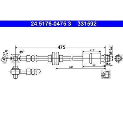 Imagen de ATE 24.5176 0475.3 Latiguillos de Freno 475 M10x1