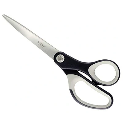 Imagen de Leitz 54176095 Tijeras de titanio, Para diestros y zurdos, Mango ergonómico, Largo 20,5 cm, Negro