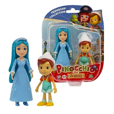 Imagen de Giochi Preziosi Pinocho Blister con Doble Personaje De Y El Hada Pelo Turco 11 Cm Accesorios, para Niños A Partir 3 Años, PNH02100