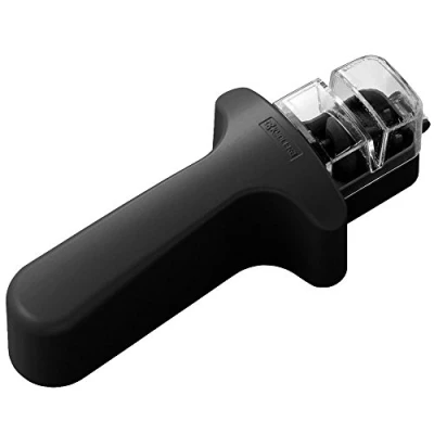 Imagen de Kyocera RSN 20BK, Afilador de cuchillos en rollo céramica para cuchillas acero, manual, uso con la mano derecha o izquierda