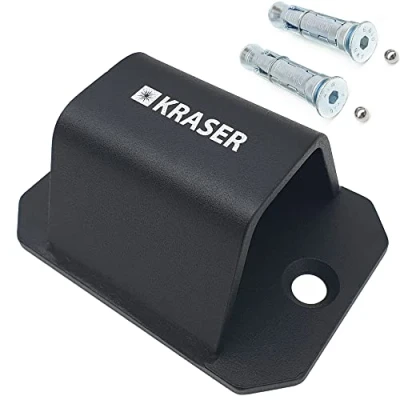Imagen de KRASER KR51B Anclaje Moto Antirrobo para Cadena hasta ø50, Acero Alta Resistencia con 2 Pernos Expansión Protegidos, Fijación Suelo Pared Parking Garaje Remolque Scooter Bici