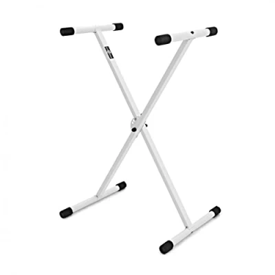 Imagen de Soporte de teclado ligero X Frame blanco Gear4music 30kg Max Load
