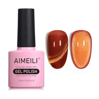 Imagen de AIMEILI 9D Ojo de Gato Esmaltes Semipermanentes para Uñas Sin crueldad Vegano Libre HEMA Magnético Soak Off UV LED Permanentes Esmalte 10ml，730