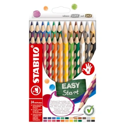 Imagen de STABILO Easycolors Lápices ergonómicos para diestros (24 unidades, 24 colores diferentes)