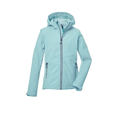 Imagen de killtec niñas Chaqueta softshell con capucha/chaqueta exterior repelente al agua KOW 168 GRLS SFTSHLL JCKT, peppermint, 128, 40925 000