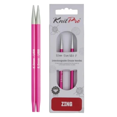 Imagen de KnitPro Zing: Agujas de Tejer: Circular: Intercambiable: Normal: 5 mm, Aluminio, Multicolor