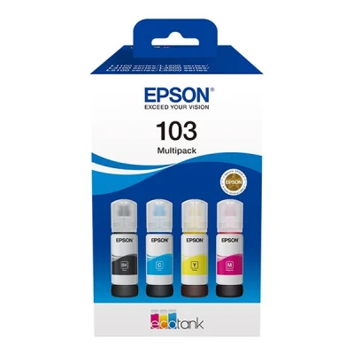 Imagen de Epson C13T00S64A Cartucho de Tinta (4 Unidades), Color Negro, Cian, Magenta y Amarillo
