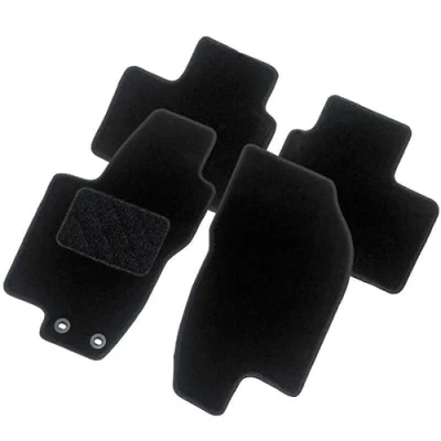 Imagen de AutoStyle TM TS507 Juego de alfombrillas suelo textil delante y detrás 4 negro
