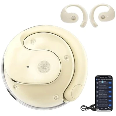 Imagen de Hy Undai T26 Pro Language Translator, Earbuds auriculares inalámbricos de traducción Bluetooth, en tiempo real, soporta más 75 idiomas diferentes, dispositivo