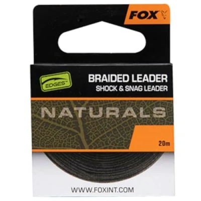 Imagen de Fox Edges Naturals Líder Trenzado 50lb (20m) Material para bajos de línea carpfishing