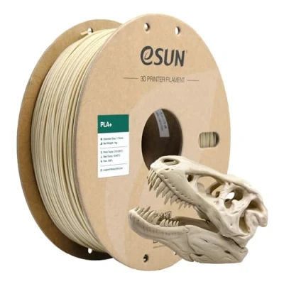 Imagen de eSUN Filamento PLA+ 1.75mm, Mejorado Tenacidad Impresora 3D PLA Plus, Precisión Dimensional +/ 0.03mm, 1KG Carrete (2.2 LBS) para de Impresión 3D, Blanco Hueso