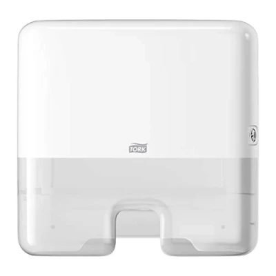 Imagen de Tork 552100 Dispensador de Toallas Mano entreplegadas/despachador Papel secamanos Compatible con el Sistema H2, 29,5x30,2x10,1, Blanco