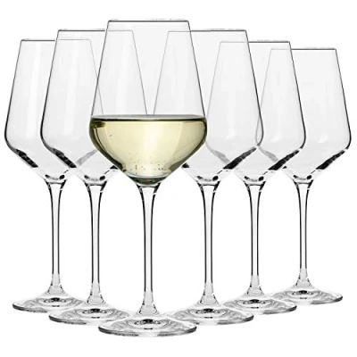Imagen de Krosno Copas de Vino Blanco Conjunto 6 Piezas 390 ML Colección Avant Garde Perfectos para Uso en Casa, Restaurante y Fiestas Apto Lavavajillas