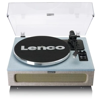 Imagen de Lenco Tocadiscos LS 440 Bluetooth Altavoces integrados 40 W RMS Tracción por correa Control de pitch Preamplificador Salida RCA y AUX IN Azul 440BUBG
