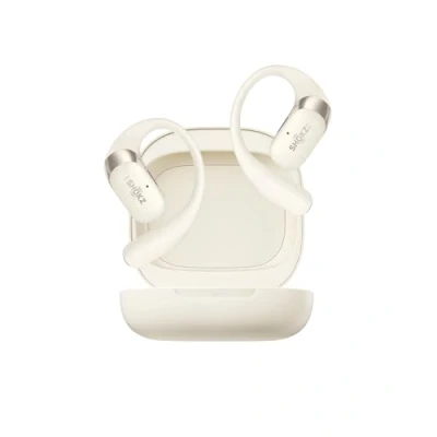Imagen de SHOKZ Auriculares Open Ear OpenFit 2, True Wireless Bluetooth, micrófono, de Gancho, 48 Horas reproducción, Carga rápida, Resistencia al Agua IP55, Bolsa Transporte,Beige