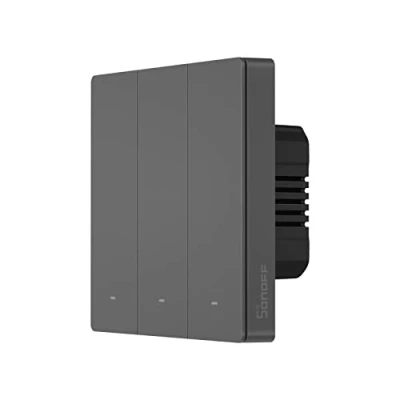 Imagen de SONOFF Interruptor de luz Inteligente,Interruptor Pared Wi Fi Alexa, Interruptores eléctrica,Tipo M5 86 3 Canal. Compatible con Alexa and Google Home .[Cable neutro requerido]